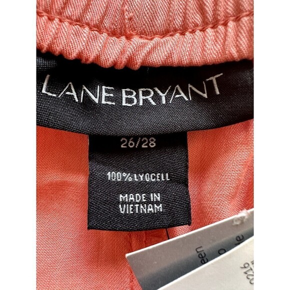 Lane Bryant Orange Pull on Trousers Woman's Size 26/28 Elastic Waist summer - Picture 10 of 16